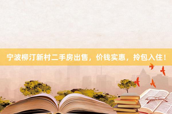 宁波柳汀新村二手房出售，价钱实惠，拎包入住！